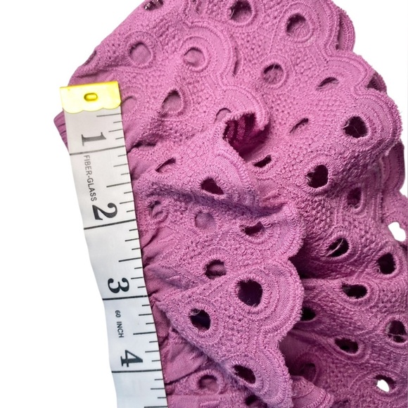 &Merci Purple Eyelet Ruffle Sleeveless Top - Picture 8 of 12